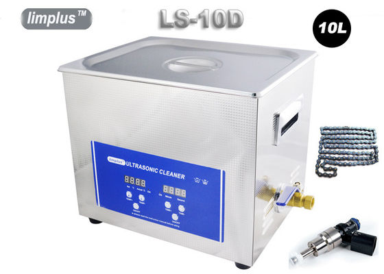 ห่วงโซ่รถจักรยาน Limplus Injector Table Top ทำความสะอาดอัลตราโซนิกด้วยเครื่องทำความร้อน, 10 ลิตร Digital Ultrasonic Cleaner 200w