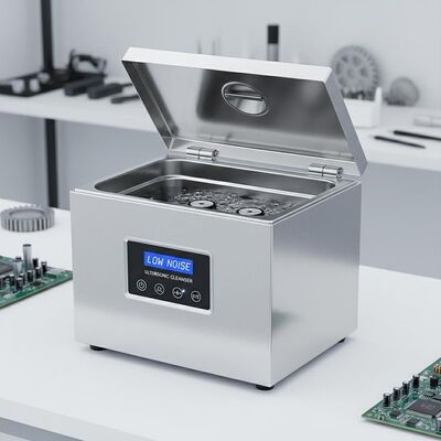 เครื่องทำความสะอาดอัลตราโซนิกแบบตั้งโต๊ะเสียงรบกวนต่ำพร้อมถังสแตนเลส ออกแบบมาเพื่อการทำความสะอาดในอุตสาหกรรมต่างๆ