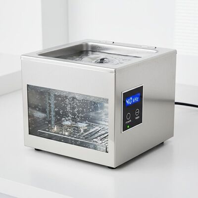 280x180x200mm เครื่องทําความสะอาดอัลตรัสซอนบนโต๊ะ 40kHz ความถี่อัลตรัสซอน ป้องกันความปลอดภัย ออกแบบเพื่อทําความสะอาดเครื่องมือที่อ่อนแอ