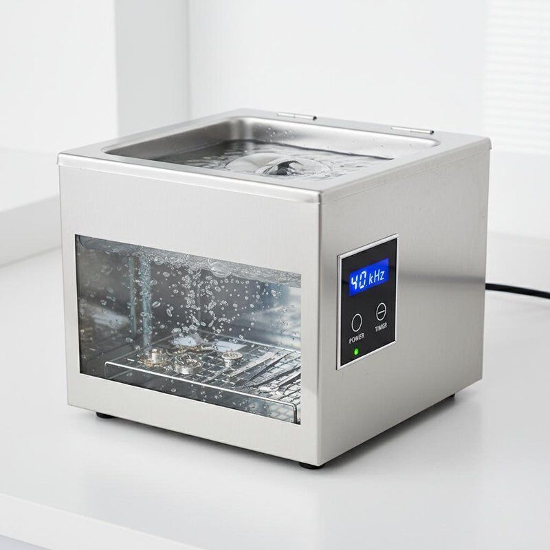 280x180x200mm เครื่องทําความสะอาดอัลตรัสซอนบนโต๊ะ 40kHz ความถี่อัลตรัสซอน ป้องกันความปลอดภัย ออกแบบเพื่อทําความสะอาดเครื่องมือที่อ่อนแอ