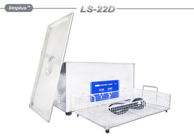 ชิ้นส่วนโลหะขัดทำความสะอาดบนโต๊ะทำความสะอาดล้ำเสียง 22liter Digital Time Control